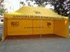 3x6m Yellow Polyester Folding Canopy Tent Waterproof With Powder Coated Steel Frame