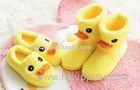 Yellow duck comfortable slippers and Boots , man / woman plush slippers for adults