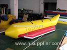 3 Persons 0.9mm PVC Banana Boat For Amateur Boat Race / Family Adventure