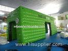 Green Square Inflatable Event Tent with 0.6mm - 0.9mm PVC Tarpaulin , Waterproof and Fire Resistant