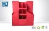 Varnishing Red Cardboard Display Stand Corrugated Cardboard Glossy