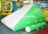 Inflatable Mini Iceberg For Water Parks With Slide Green And White