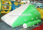 Inflatable Mini Iceberg For Water Parks With Slide Green And White