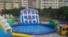 Big Blow Up Water Slides , Commercial Inflatable Pool Water Slides For Aqua Park Games