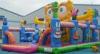 Large Outdoor Inflatable Fun City Castle Combo Bounce House For Kids