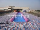 0.9mm PVC Tarpaulin Inflatable Big Air Slide / Circle / Blob For Water Purple or Blue