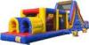 Double Tunnel Inflatable Obstacle Courses With Slide For Adult / Children