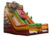 Funny Inflatable Dry Slides , Car Cartoon Double Inflatable Water Slide