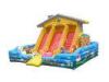 Renting Exciting Zoo Theme Large Inflatable Dry Slides For Playground