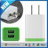 Double Port Universal USB Power Adapter , iPhone 6 / 6 Plus / 5s SamsungTravel Wall Charger