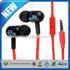 Red In-Ear 3.5mm Noise-Isolation Stereo Earbuds Headphone Or Earphone With Microphone