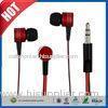 Remote Control Red Metal In-ear Noise-isolating Smartphone / Tablet Earbuds