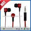 Remote Control Red Metal In-ear Noise-isolating Smartphone / Tablet Earbuds