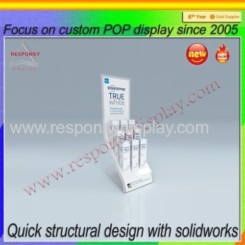 Unique design acrylic display stand for bottle cosmetic