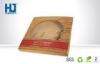 Quick Food Cardboard Packing Boxes , PET Window Kraft Paper Boxes