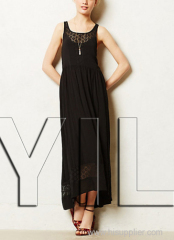 2015 new design hot in summer boho lace-adorned Maxi Chiffon Dress