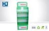 Green Painting 3 Tier POP Cardboard Display free Standing , Advertising shelf rack