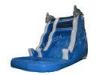 Blue Giant Inflatable Slide With Pool , Indoor Inflatable Dolphin Slide