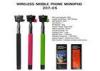 Selfie rod with bluetooth wireless remote , Wireless Selfie Monopod For Phone & Camera