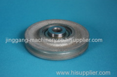 Track pulley wire wheel pulley