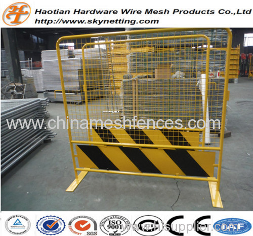 smooth surface black and yellow powder coated welded wire mesh high fence temporary fence for singapore market