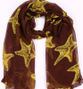 starfish fashion print polyester scarf