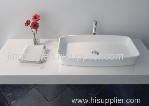 Egg Shape Solid Surface Counter-top Wash Basin