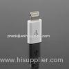 White OEM Micro USB to 8 pin Lightning Adapter , iPhone Micro USB Adapter