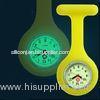 Yellow Silicone Nurse Fob Watch with Removeable Cover , Glow In The Dark Fob Watch
