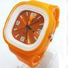 Flexible Silicon Jelly Watch Japan Movement With Adjustable Wristband Orange