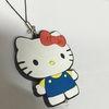 Cute Led Soft PVC Plastic Hello Kitty Keychain Mini Style For Bag Accessories