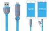 2-in-1 Lightning micro USB Cable for iOS and Android Phones with Charge and Data Sync