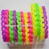 Customizable Lady Rubber Wristband Bracelet Waterproof , Silicone Chain Bracelets