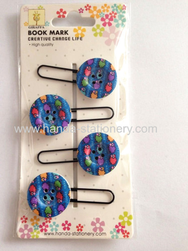 creative wolf shape metal bookmark paper clips push pins