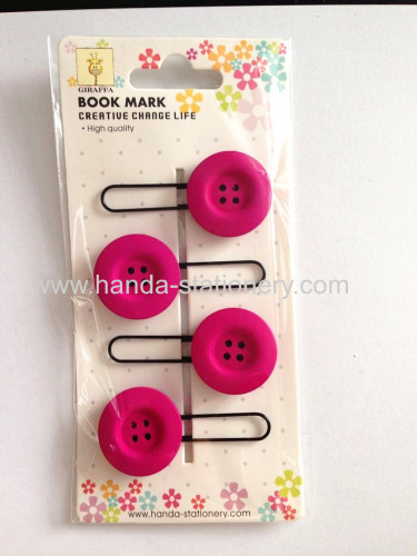 creative buttonshapewoodenbookmark paper clips push pins