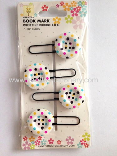 creative buttonshapewoodenbookmark paper clips push pins