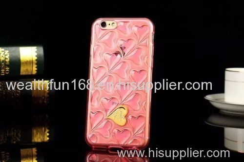 Stock Celular TPU full heart TPU case for iphone 6 plus case