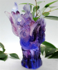 art glass craft liu li phoenix vase for home decoration