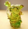 Pate de verre liu li fish and flower vase for decorations