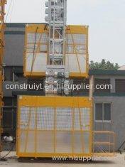 Customized Painted SC200/200 Building Twin Cage Hoist 3.0 x 1.3 x 2.5m