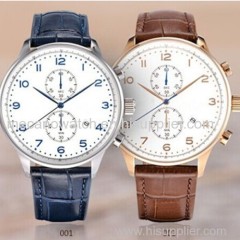 man watch Japn movt customized watch high quality watch