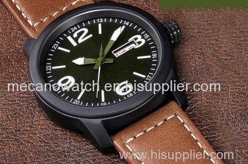 man watch leather wrist watch