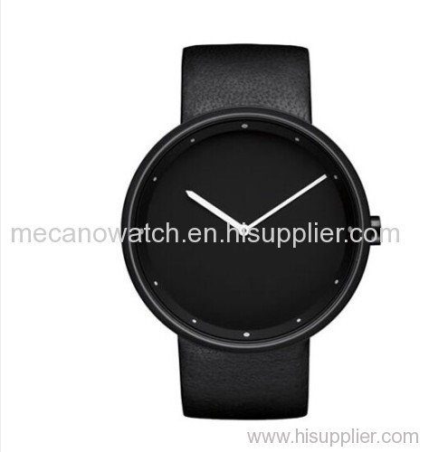 symple watch case with genuine leather strap