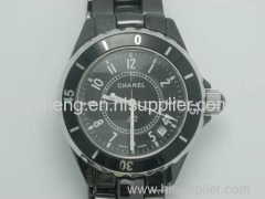 All black ceramic fashion watch