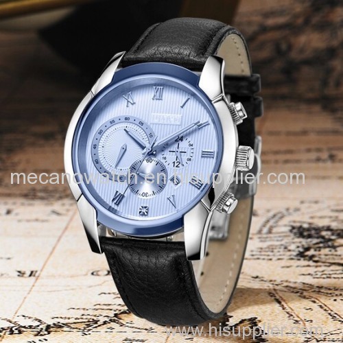 leather strap watch in good market