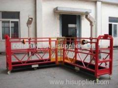 Customized 90 degree Red Suspended Working Platform for the Chimney Wall Painting