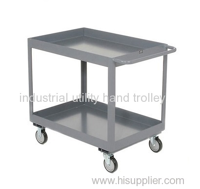 Multi-functional material moving double layers utility hand trolley