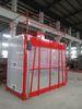 100m Single Cage Construction Hoist Elevator , Steel Galvanized Material