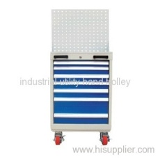 Seven drawers tool workshop cart trolley with hanging board