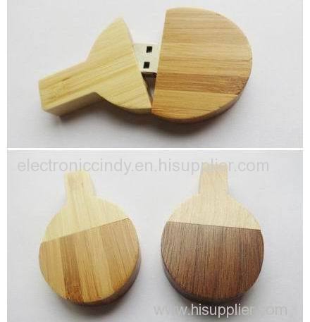 Ping pong style wooden USB flash disk